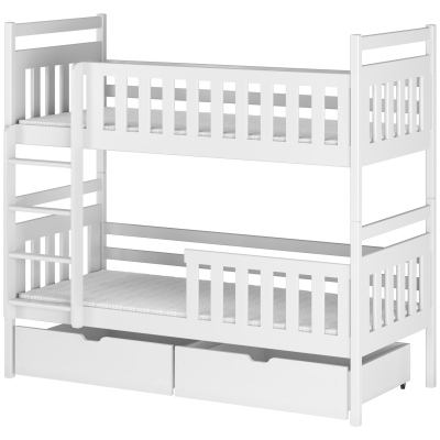 Dětská postel se šuplíky LARA - 80x160, bílá