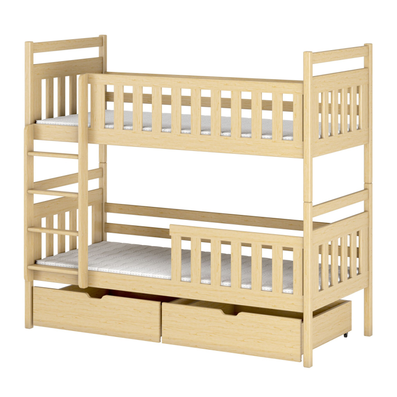 Dětská postel se šuplíky LARA - 80x160, borovice