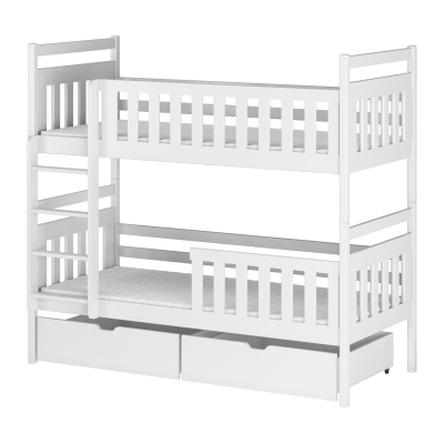 Dětská postel se šuplíky LARA - 80x200, bílá