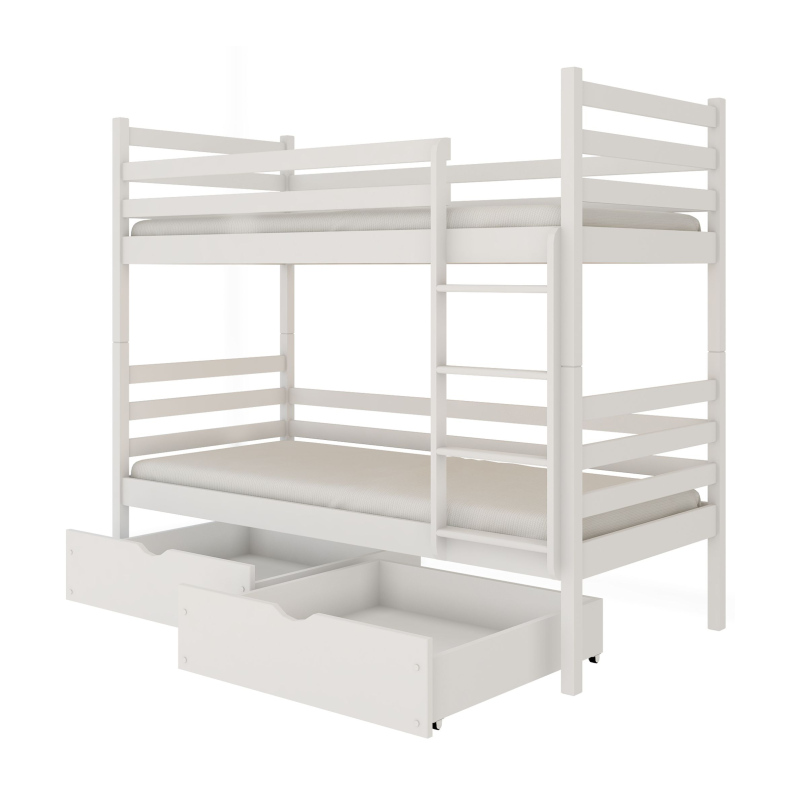 Dětská postel se šuplíky GABRIELA - 90x190, bílá