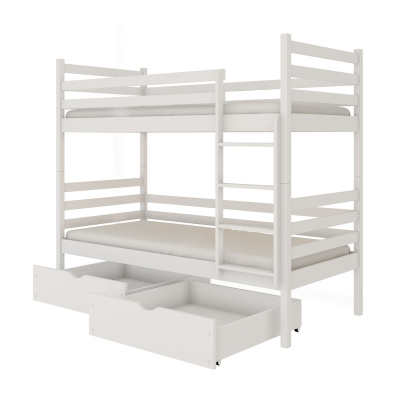 Dětská postel se šuplíky GABRIELA - 90x200, bílá