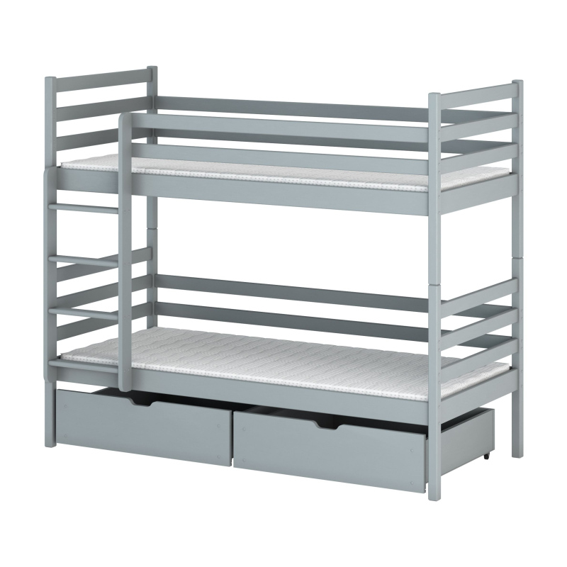 Dětská postel se šuplíky GABRIELA - 90x200, šedá