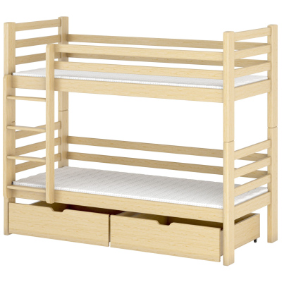 Patrová postel do dětského pokoje KAJA - 80x160, borovice