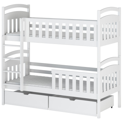 Patrová postel se šuplíky KARMEN - 80x180, bílá