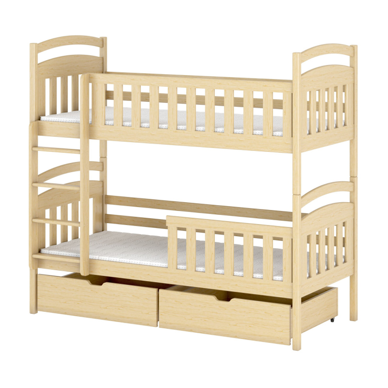 Patrová postel se šuplíky KARMEN - 80x200, borovice