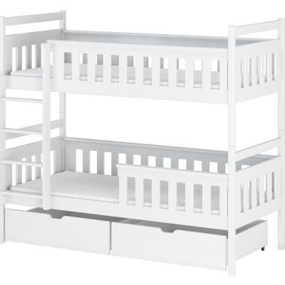 Dětská postel se šuplíky ANDREA - 80x160, bílá