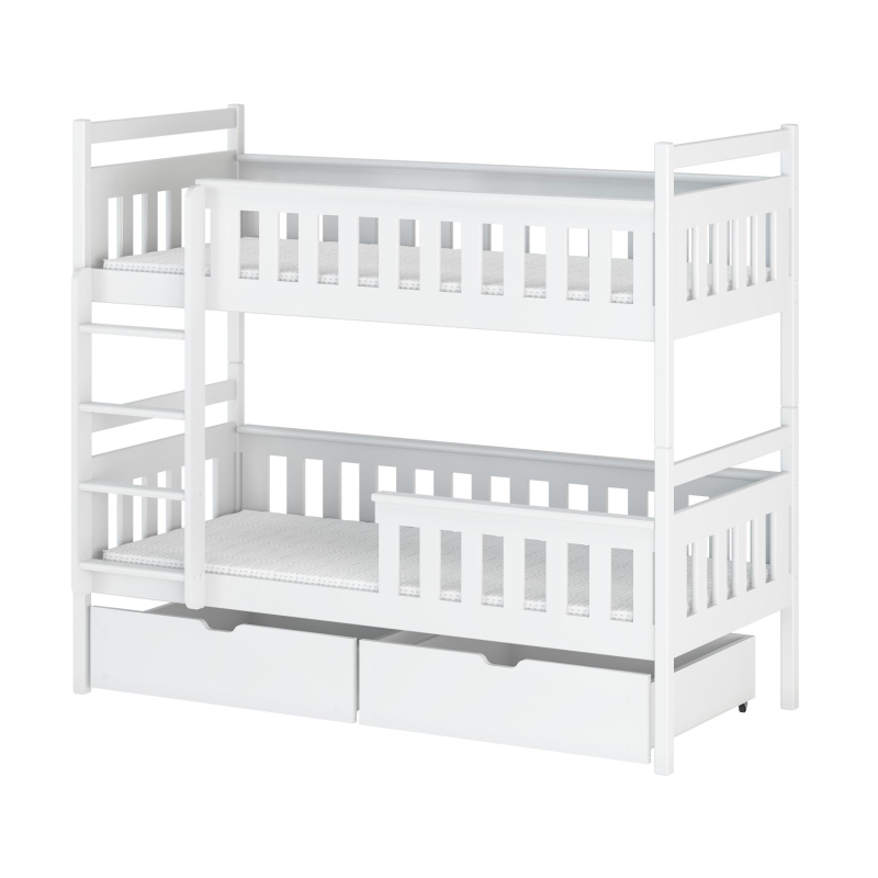 Dětská postel se šuplíky ANDREA - 80x180, bílá