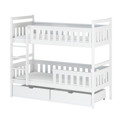 Dětská postel se šuplíky ANDREA - 80x200, bílá