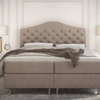 VÝPRODEJ - Elegantní postel LADY - 160x200, světle šedá