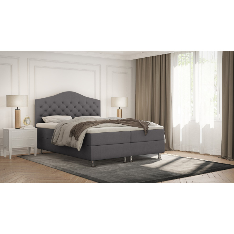 VÝPRODEJ - Elegantní postel LADY - 160x200, světle šedá