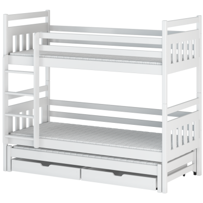Dětská postel s přistýlkou SERENA - 80x160, bílá
