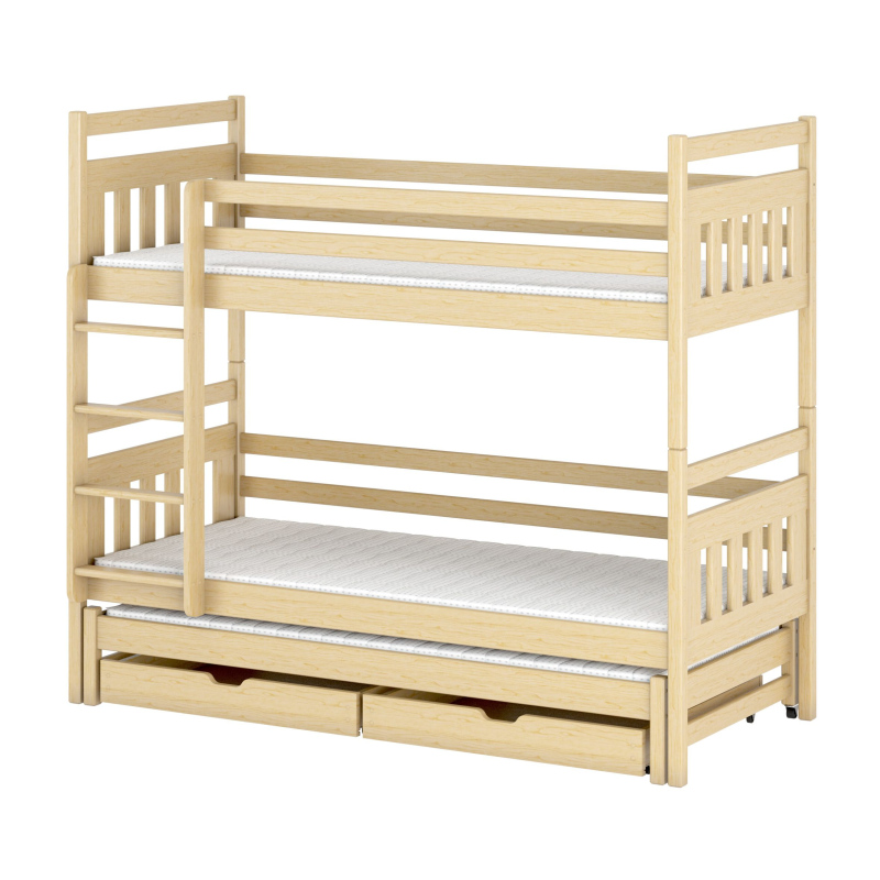 Dětská postel s přistýlkou SERENA - 80x180, borovice
