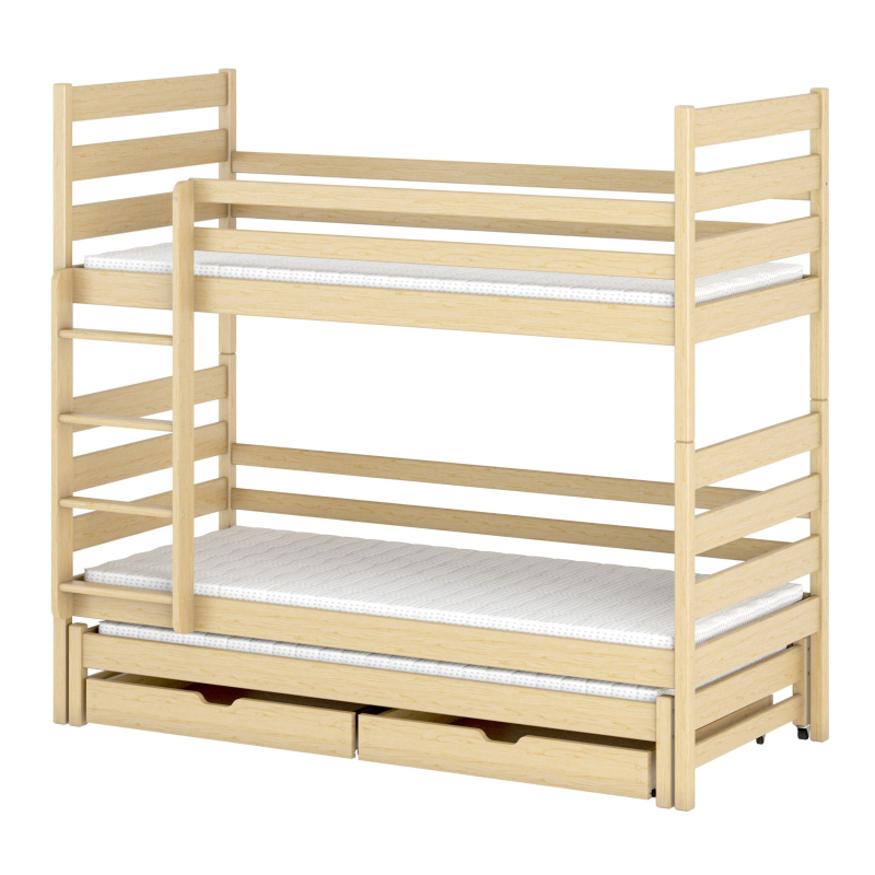 Dětská postel s přistýlkou TYNA - 80x180, borovice