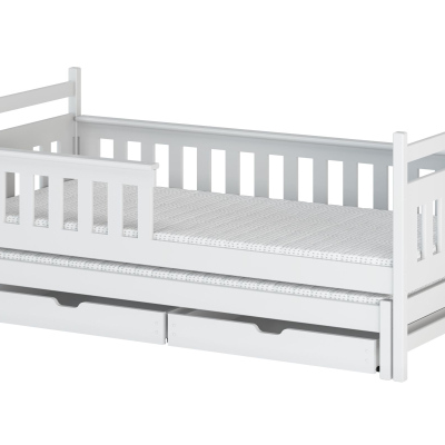 Dětská postel se zábranou MATYLDA - 80x160, bílá