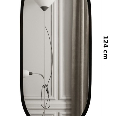 Závěsné zrcadlo ATILA 59x124 cm - černý mat