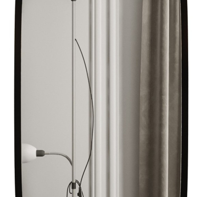 Závěsné zrcadlo ATILA 44x109 cm - černý mat