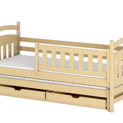 Dětská postel pro 2 se šuplíky GABINA - 80x180, borovice