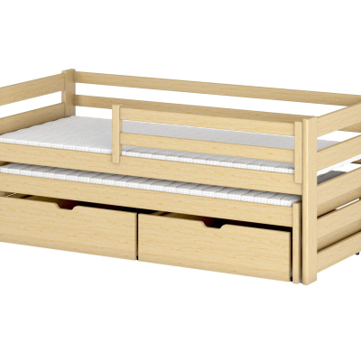 Dětská postel s přistýlkou FILIPA - 90x200, borovice