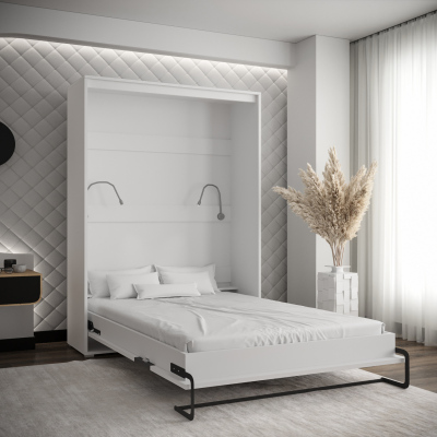 Praktická výklopná postel HAZEL 140 - bílá / dub artisan