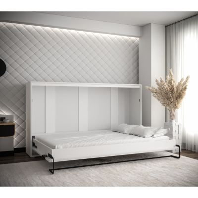 Horizontální výklopná postel HAZEL 120 - bílá / dub artisan