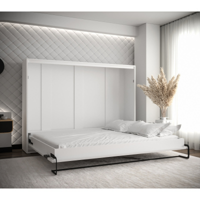 Horizontální výklopná postel HAZEL 160 - bílá / dub artisan