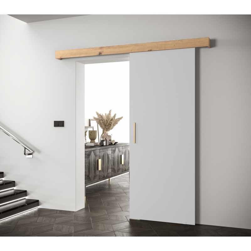 Posuvné dveře se zlatým úchytem SALOME 1 - bílé / dub artisan