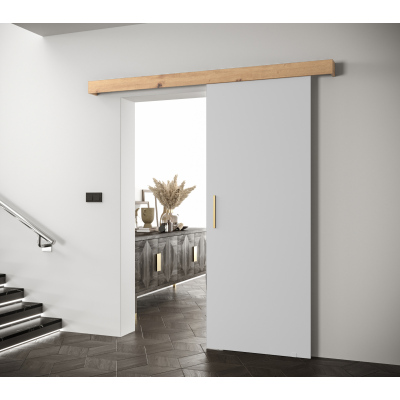 Posuvné dveře se zlatým úchytem SALOME 1 - bílé / dub artisan