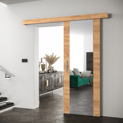 Posuvné dveře se stříbrným úchytem SALOME 2 - dub craft zlatý