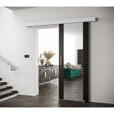 Posuvné dveře se zlatými úchyty SALOME 2 - černé / bílé