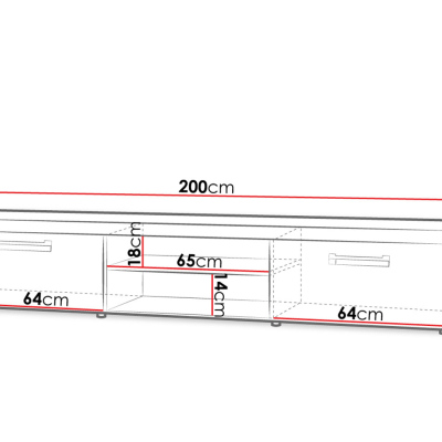TV stolek CHENG - švestka / grafitový