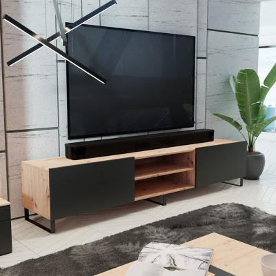 Televizní stolek LING 2 - dub artisan / černý