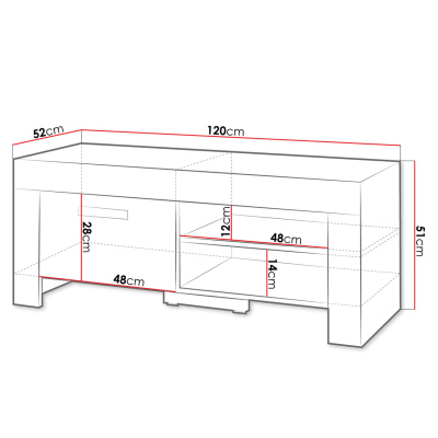 Televizní stolek TAKA 2 - dub sonoma