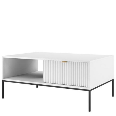 Konferenční stolek s úložným prostorem UMAG - bílý