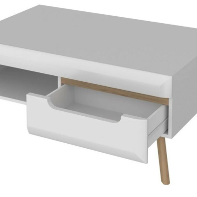 Konferenční stolek GEN - dub riviera / bílý