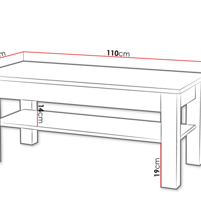 Konferenční stolek TAKA 2 - dub sonoma
