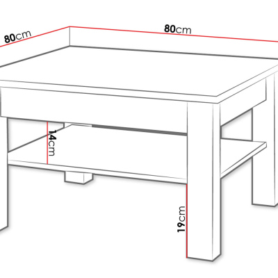 Konferenční stolek TAKA 1 - dub sonoma