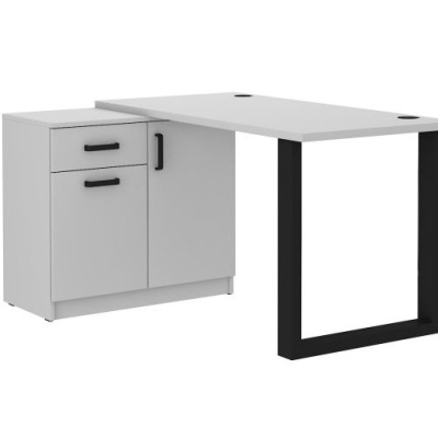 Psací stůl se skříňkou MABAKA 1 - šedý
