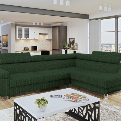 Rohová sedací souprava FAYA - zelená, pravý roh