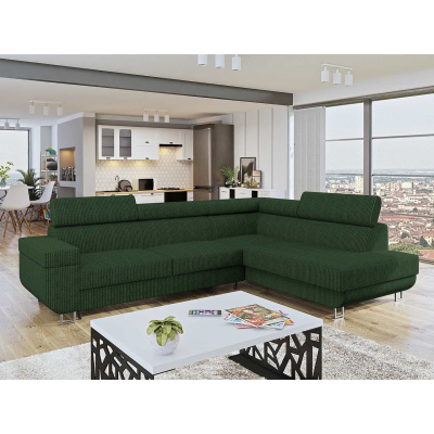 Rohová sedací souprava FAYA - zelená, pravý roh