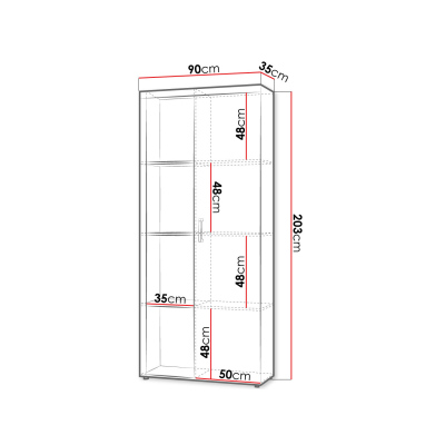 Knihovna CHENG - švestka / grafitový