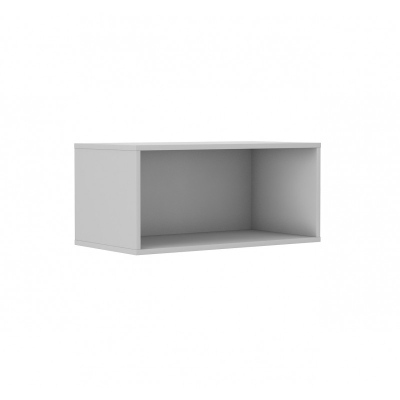 Otevřená nástavba na šatní skříň MABAKA - šířka 80 cm, šedá
