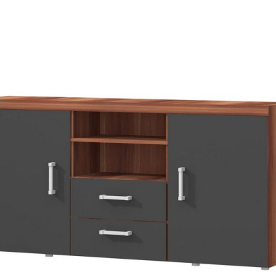 Kombinovaná komoda CHENG 2 - švestka / grafitová