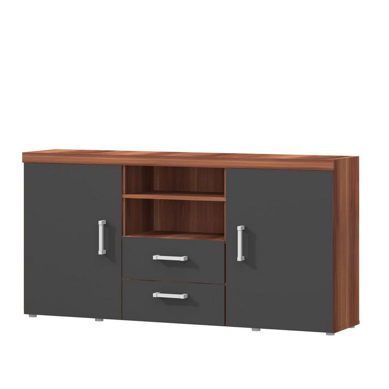 Kombinovaná komoda CHENG 2 - švestka / grafitová