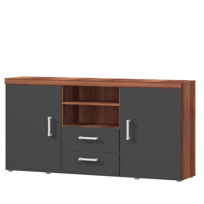 Kombinovaná komoda CHENG 2 - švestka / grafitová