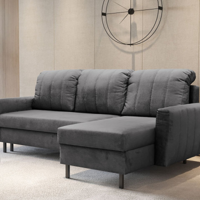 Rohová sedačka s úložným prostorem REIKA - šedá