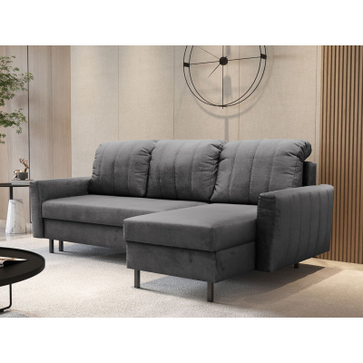 Rohová sedačka s úložným prostorem REIKA - šedá