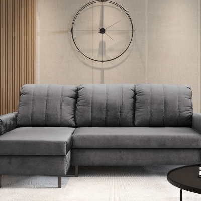 Rohová sedačka s úložným prostorem REIKA - šedá