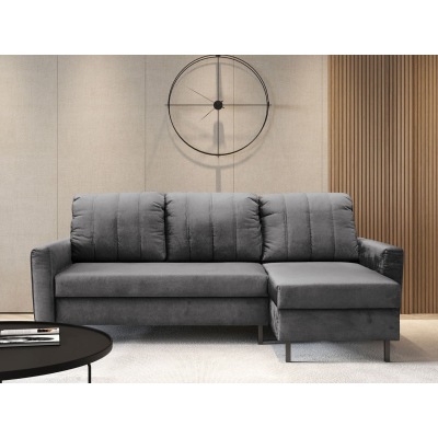 Rohová sedačka s úložným prostorem REIKA - šedá