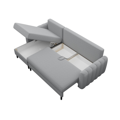 Rohová sedačka s úložným prostorem REIKA - šedá