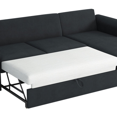 Rohová sedačka na každodenní spaní CHUSPA - hnědá